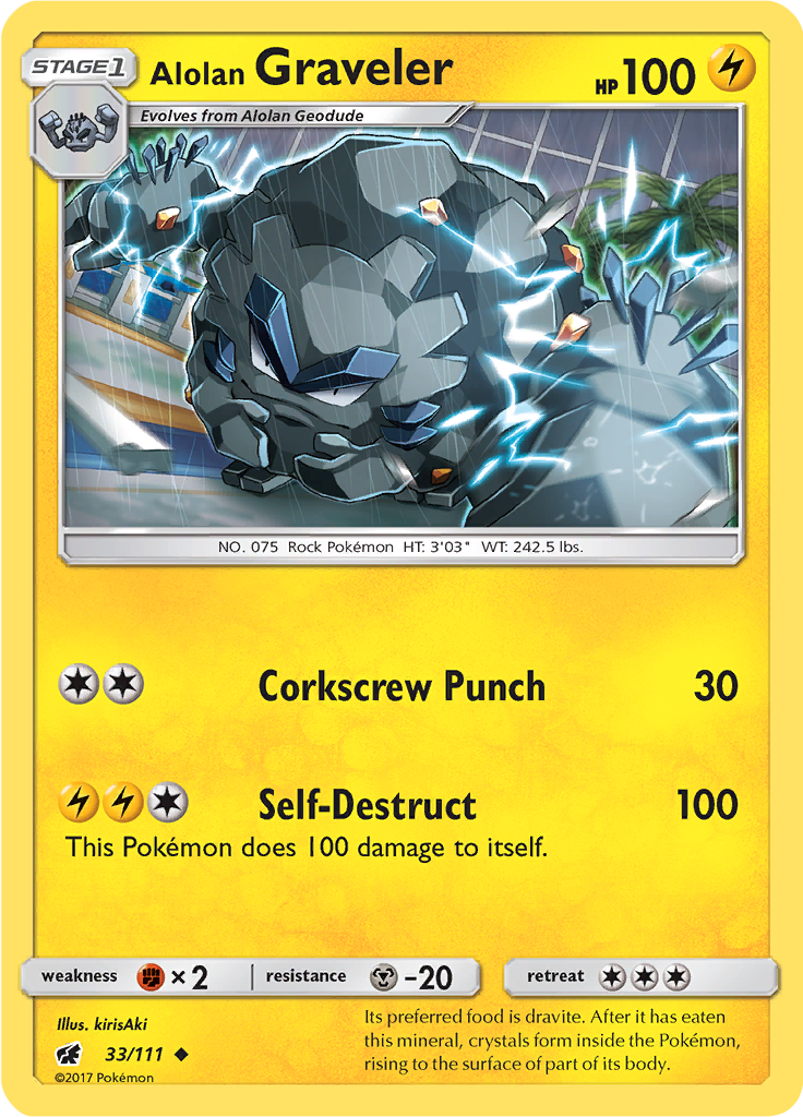 Alolan Graveler Reverse Holo