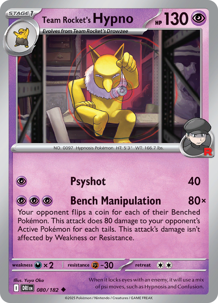 Team Rocket's Hypno Reverse Holo