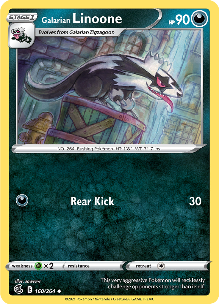 Galarian Linoone Reverse Holo