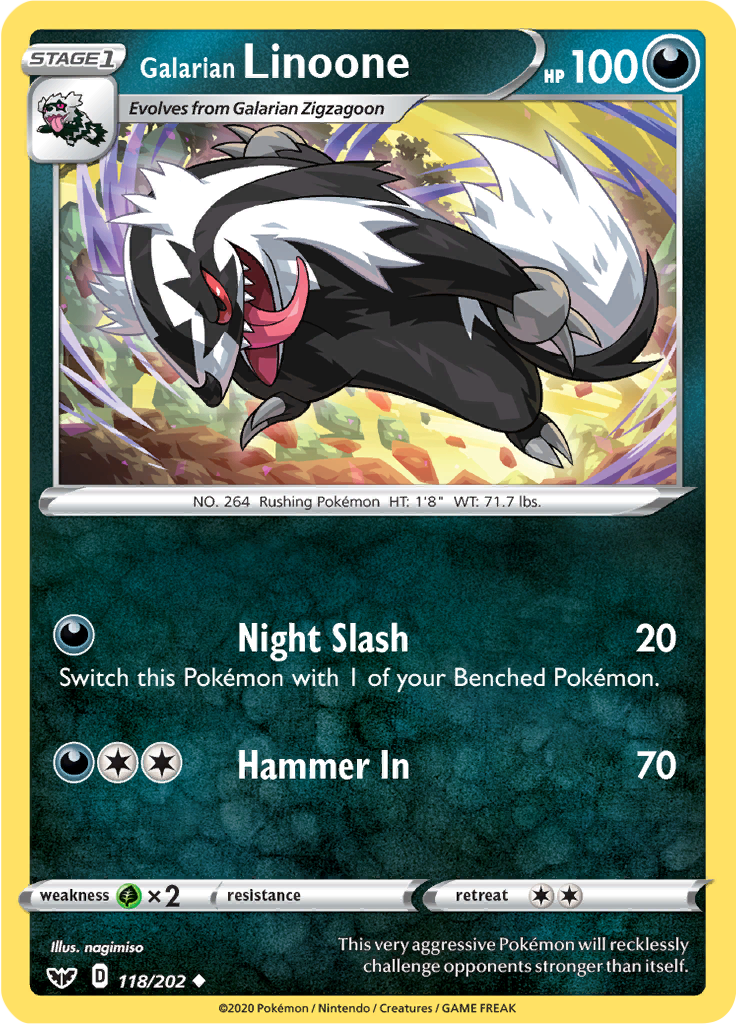 Galarian Linoone Reverse Holo
